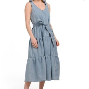 Denim Sleeveless Maxi Dress